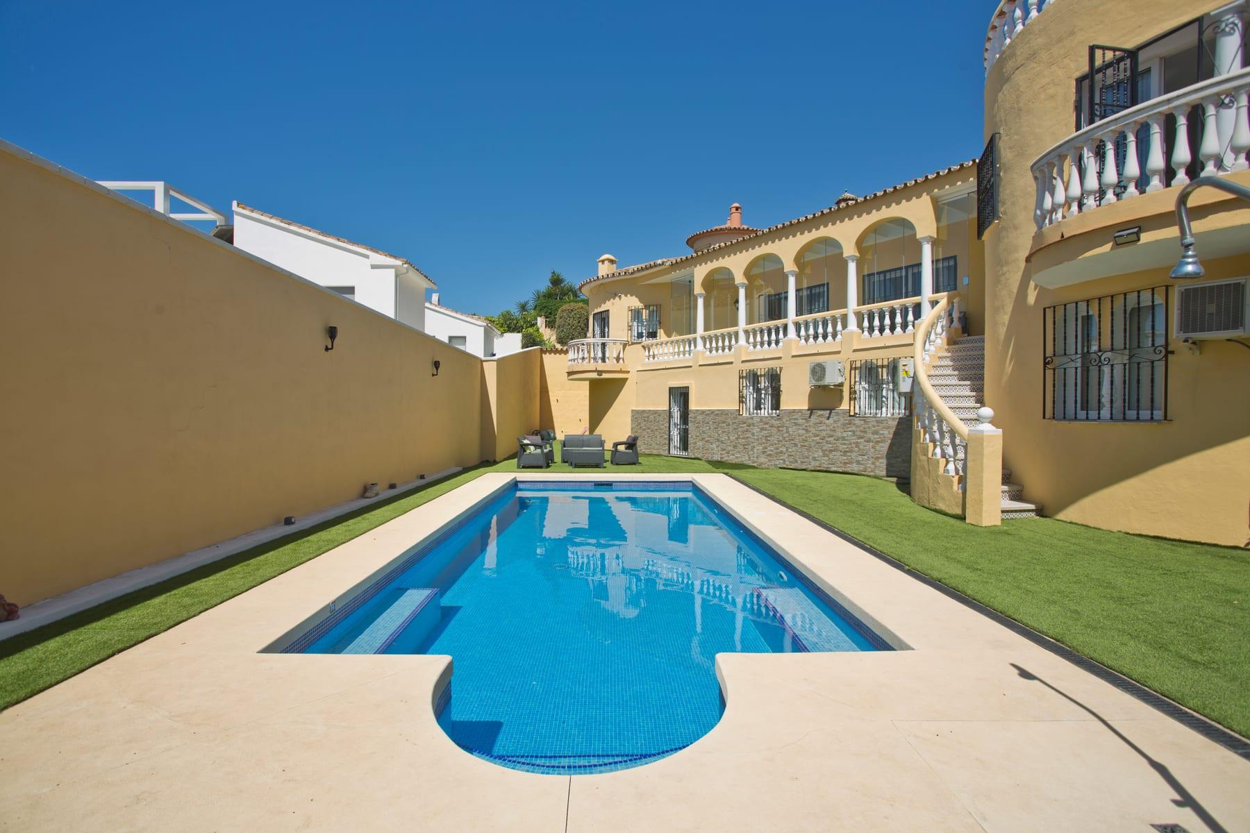 Pool and outdoor dining setting